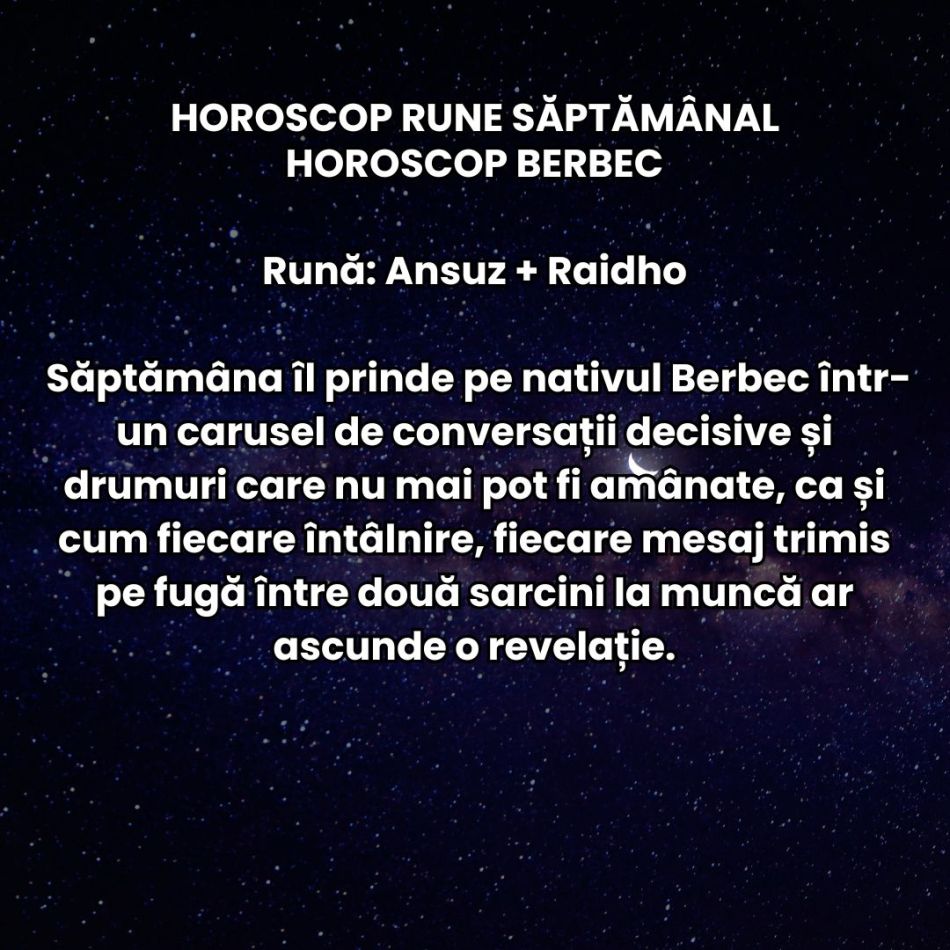 Horoscop Rune săptămâna 13-19 aprilie 2026: Nu mai putem sta pe loc! Ieșim din rutină și vrem să ne trăim viața