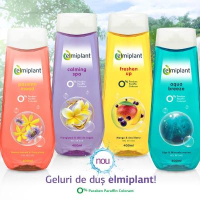 Gelurile de dus elmiplant cremoase & clear – noi ambalaje si noi arome ce incanta simturile
