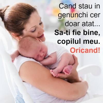 Sa-ti fie bine, copilul meu!