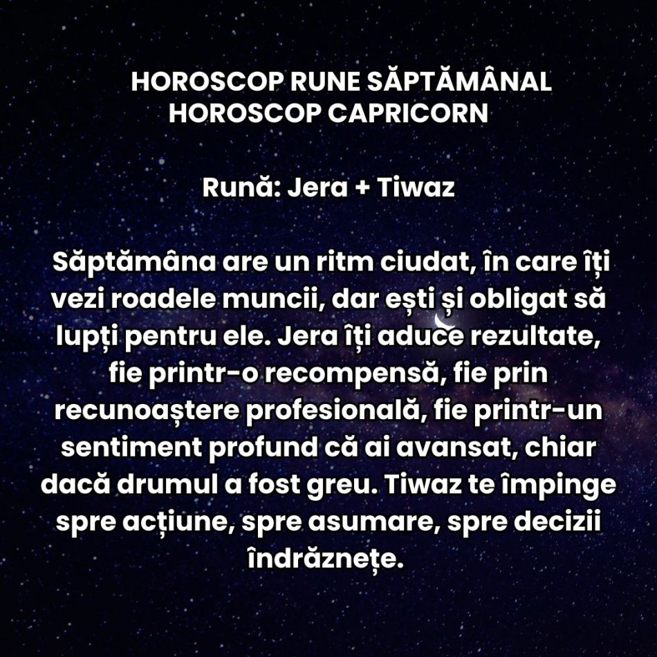 Horoscop Rune săptămâna 19-25 ianuarie 2026: Pare că accelerăm rapid spre progres, dar ne lovim de blocaje inexplicabile 