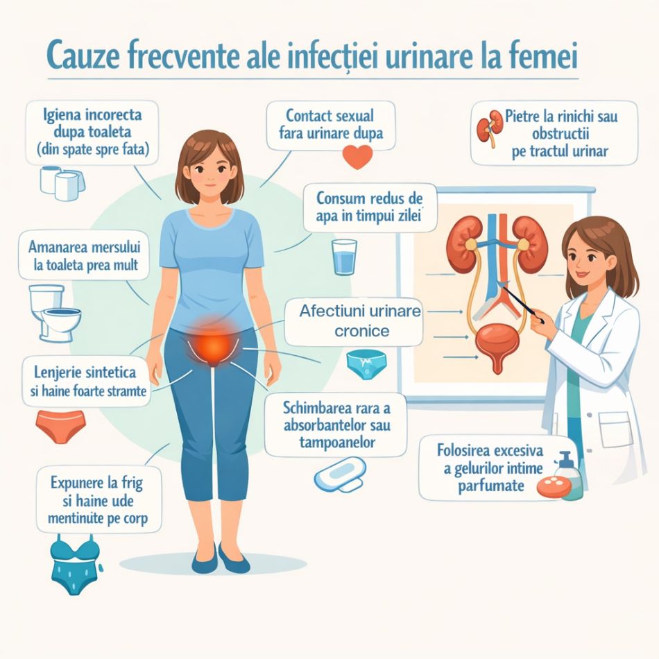 Infecția urinară la femei: simptome alarmante, cauze, tratamente și cum o previi