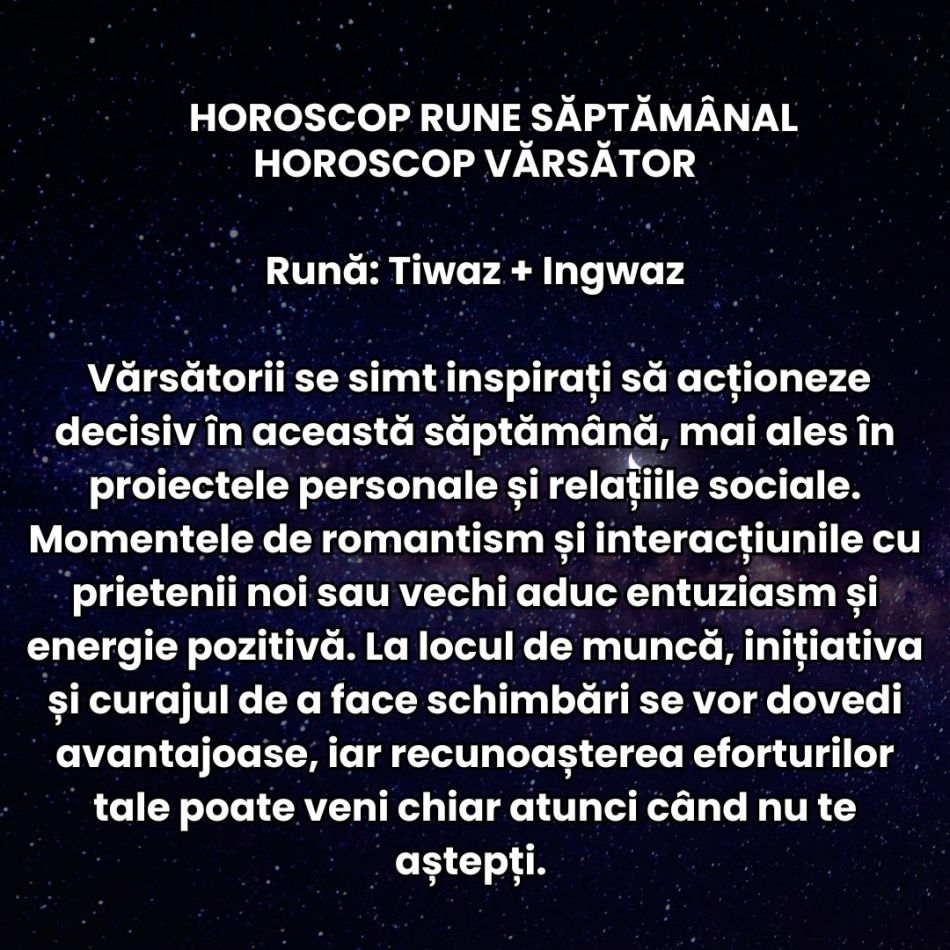 Horoscop Rune săptămâna 27 octombrie – 2 noiembrie 2025: Inițiativa este încurajată și răsplătită! Deschidem uși surprinzătoare!