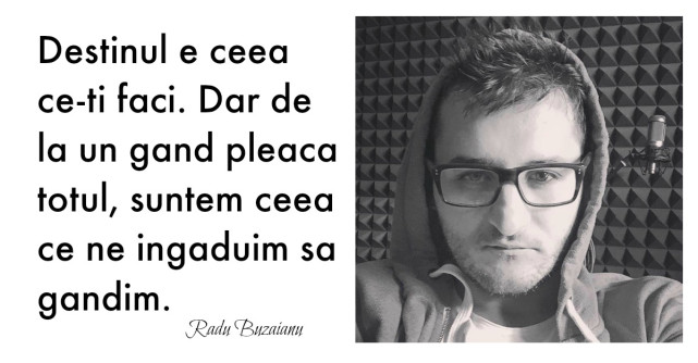 Parerea lui Radu: fericirea este si a gandi lucruri pozitive 