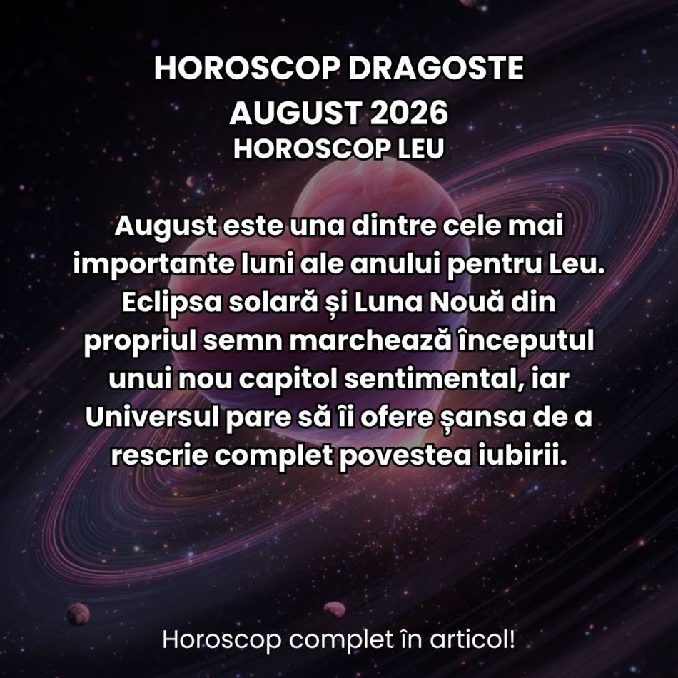 Horoscop dragoste august 2026: Eclipsele karmice din această lună pun iubirea la noi încercări! Cine se desparte și se împacă? 