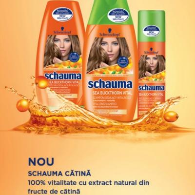 Schauma Catina: 100% vitalitate cu extract natural din fructe de catina, intr-o noua gama pentru energizarea parului