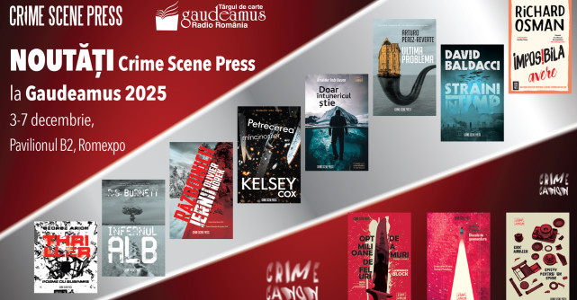 Crime Scene Press vine la Târgul de Carte Gaudeamus 2025 cu noi titluri incitante, reduceri speciale și lansări-eveniment