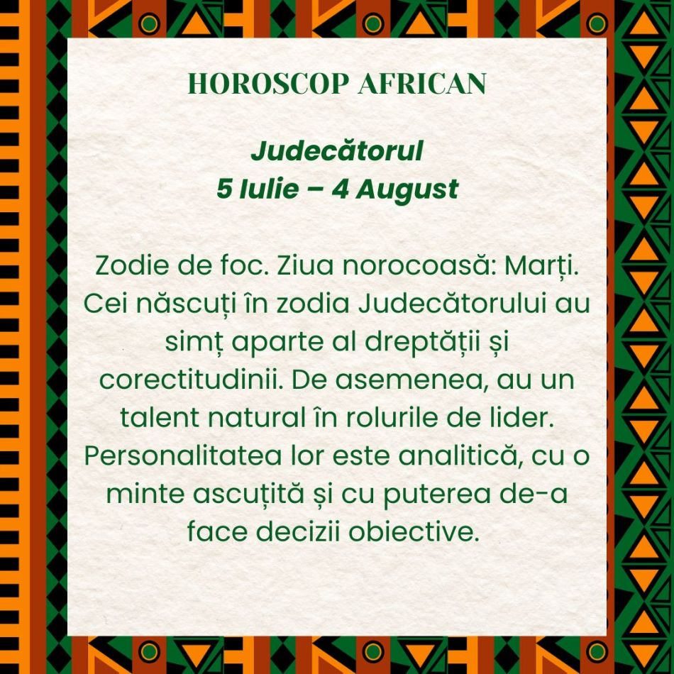 Horoscop African. Puterea Ancestrală a fiecărei zodii