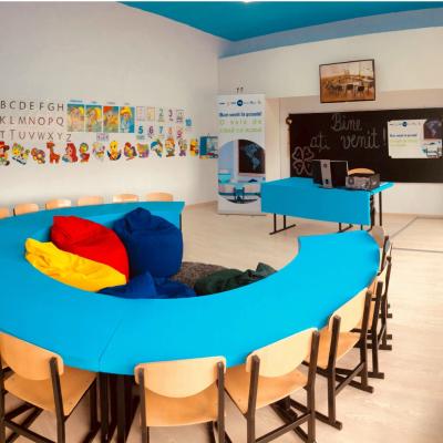 P&G şi designerul Adela Pârvu au transformat o sală de clasă în a doua casă pentru copiii din Rași, Ialomiţa