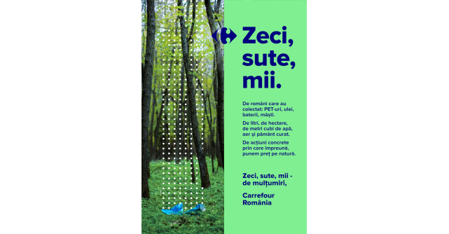 370.000 de PET-uri și 160.000 litri de ulei uzat, colectați în programul de economie circulară Carrefour, Punem Preț pe Plastic