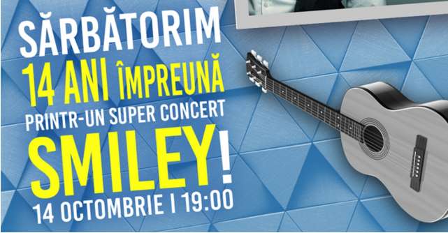Super-concert Smiley la aniversarea a 14 ani de Plaza România 
