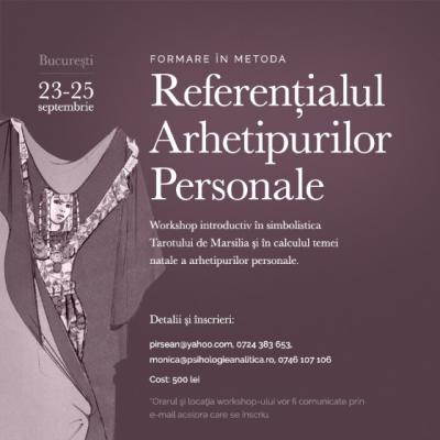 Formare in metoda Referentialul Arhetipurilor Personale 
