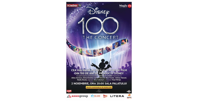 29 de piese Disney cu 7 premii Oscar, 6 Golden Globe, 3 Grammy și multe recorduri se vor auzi la Sala Palatului 