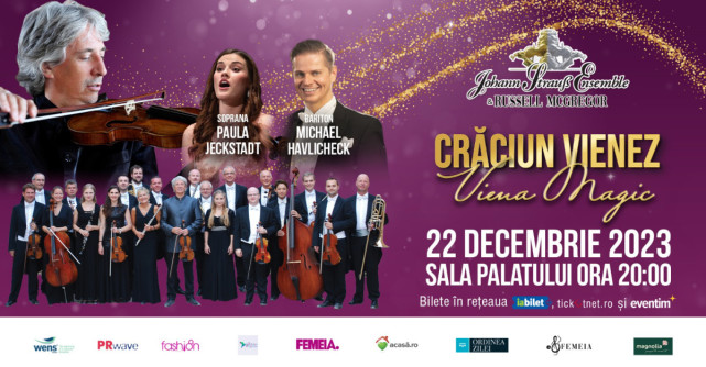 Concertul “Crăciun Vienez - Viena Magic” – Magia Crăciunului pusă în scenă de orchesta Johann Strauss Ensemble 