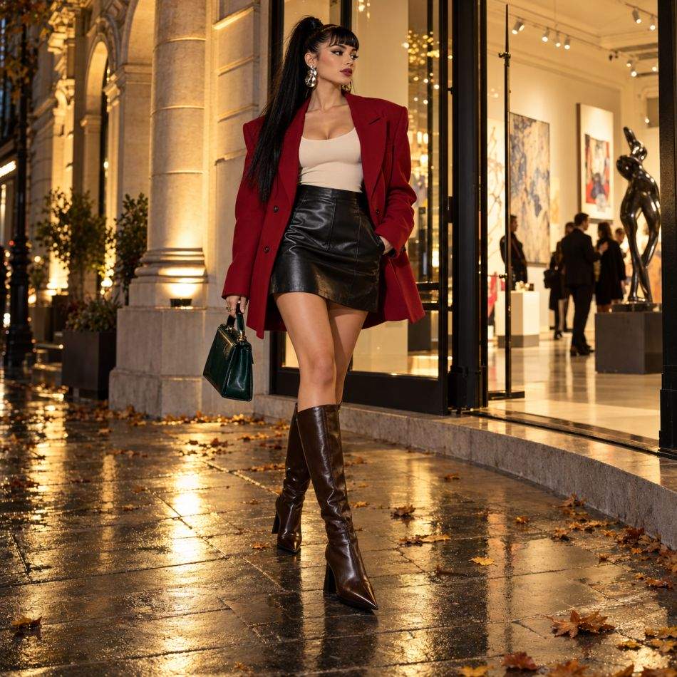 5 ținute cu cizme maro care par desprinse din revistele de modă. A treia este surprinzătoare!