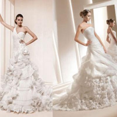 25 Modele fascinante de rochii de mireasa cu volanase