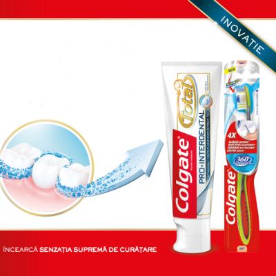 Noul Colgate Total PRO Interdental revolutioneaza experienta periajului dentar