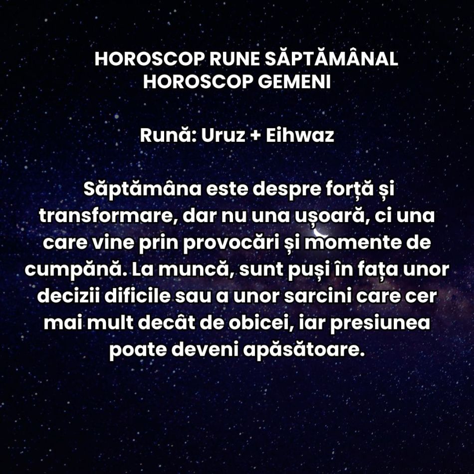 Horoscop Rune săptămâna 30 martie-5 aprilie: Suntem supuși unui test colectiv, iar unele planuri scârțâie. Astrele nu iartă!