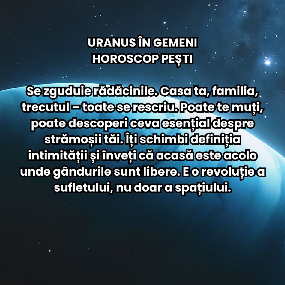 Uranus în Gemeni (2025–2033) aduce revoluția minții + renașterea comunicării. Tot ce am gândit și am crezut până acum se schimbă