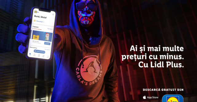 Lidl lansează aplicația mobilă Lidl Plus, cu ajutorul personajului Plus, un hacker interpretat de Carla`s Dreams 