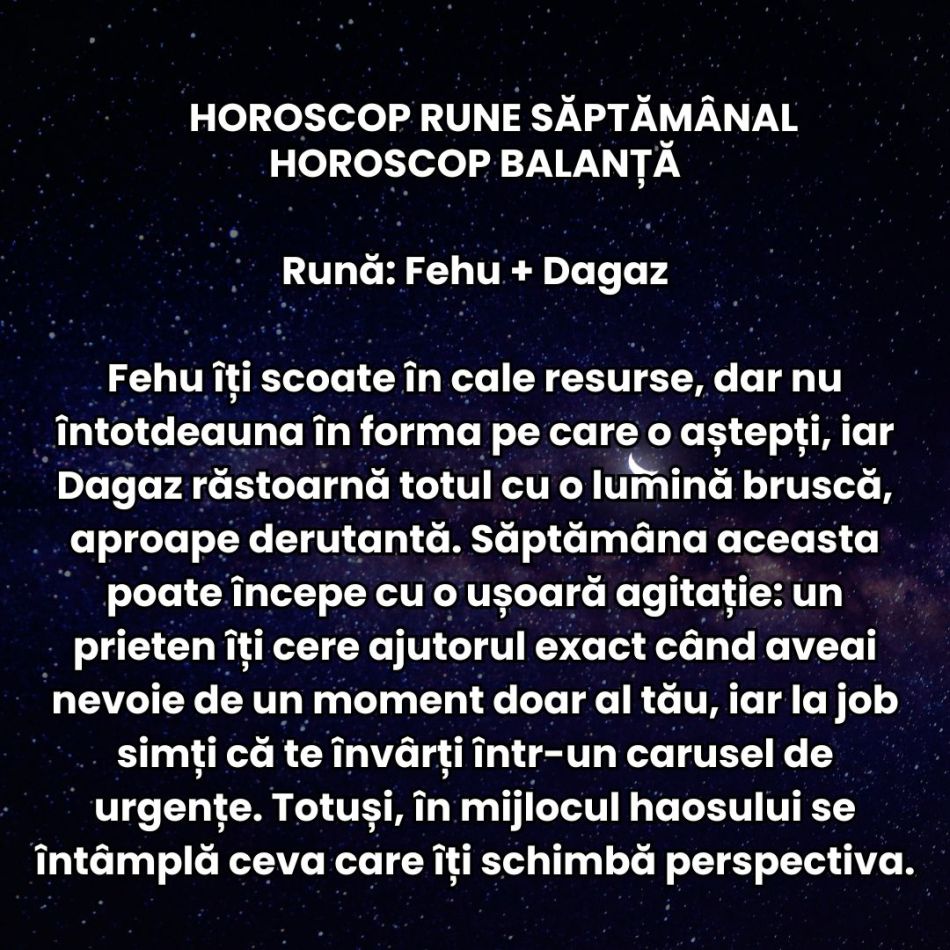 Horoscop Rune săptămâna 22-28 decembrie 2025: Emoțiile nespuse și haosul comunicațional ne testează răbdarea la final de an