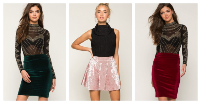 Fuste de catifea pentru orice ocazie