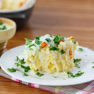 Salata de conopida cu maioneza si pui