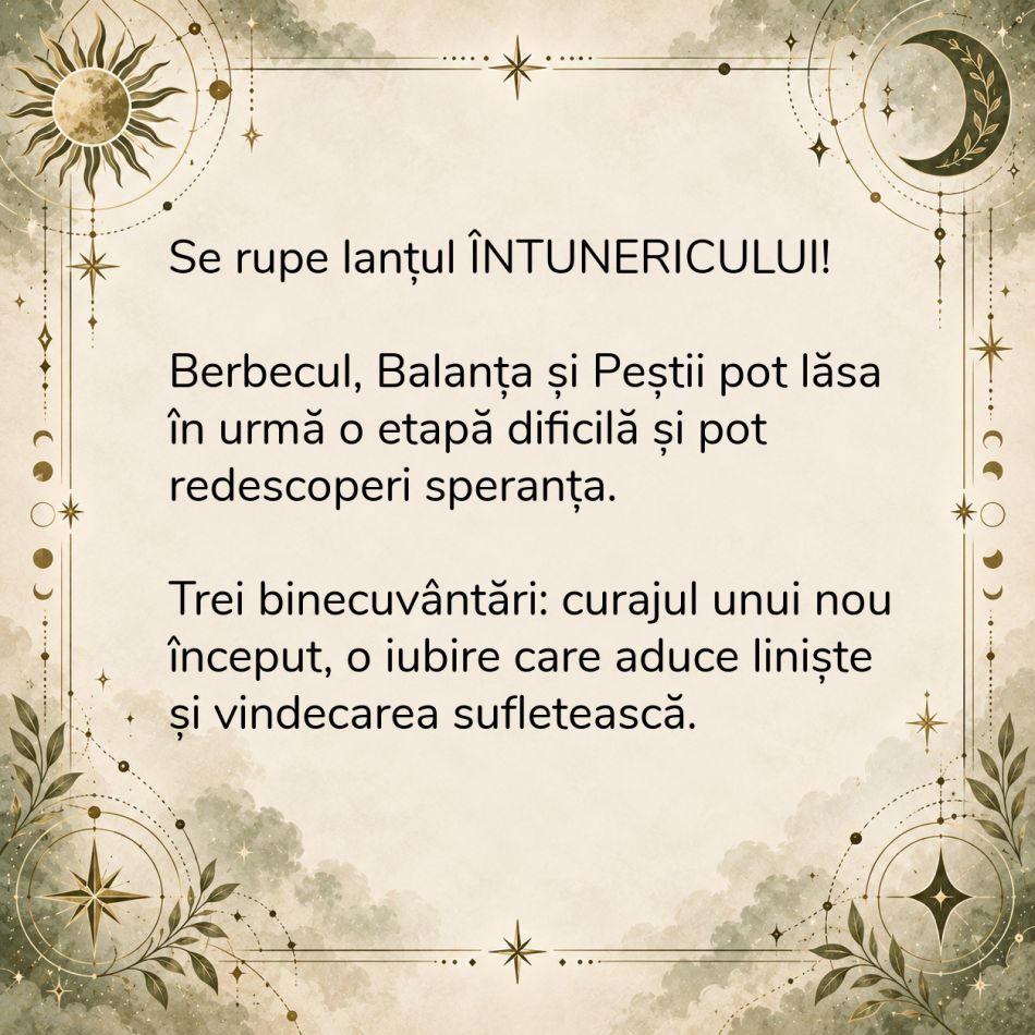 Se rupe lanțul ÎNTUNERICULUI! 3 zodii ies din umbră și pășesc spre cel mai frumos capitol al destinului