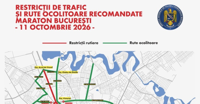  Restricționarea traficului rutier pe perioada derulării celei de-a  XIX-a ediții a Maratonului International București