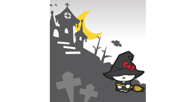 Vino sa joci trick or treat in magazinele Sanrio Hello Kitty de Halloween