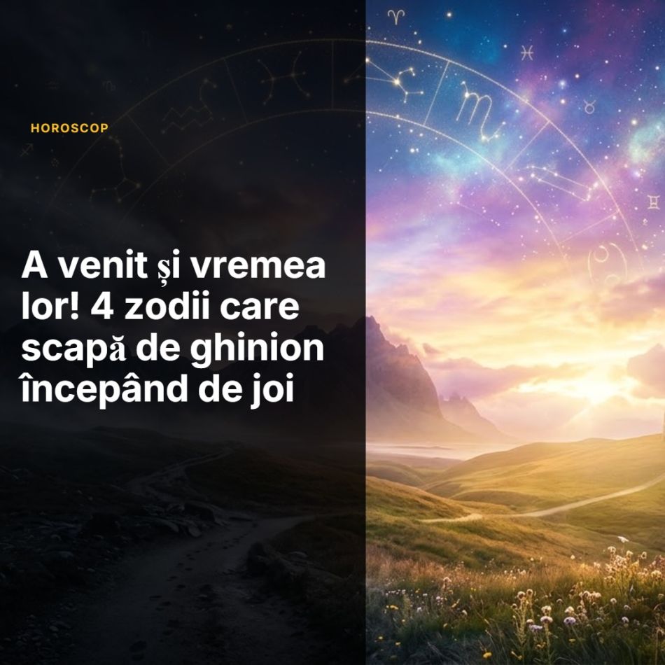 A venit și vremea lor! 4 zodii care scapă de ghinion începând de joi
