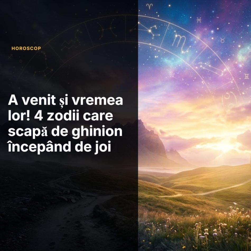 A venit și vremea lor! 4 zodii care scapă de ghinion începând de joi