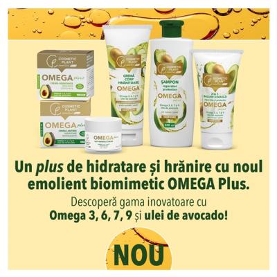 După 2 ani de cercetare, COSMETIC PLANT lansează gama OMEGA Plus, o nouă premieră pe piața de cosmetice din România