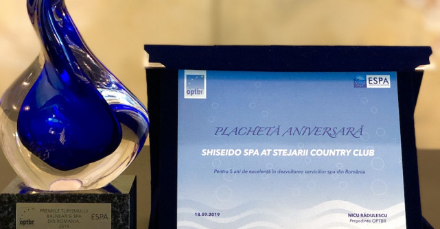 Shiseido Spa at Stejarii Country Club, premiat în cadrul Congresului Turismului Balnear si Spa din Romania