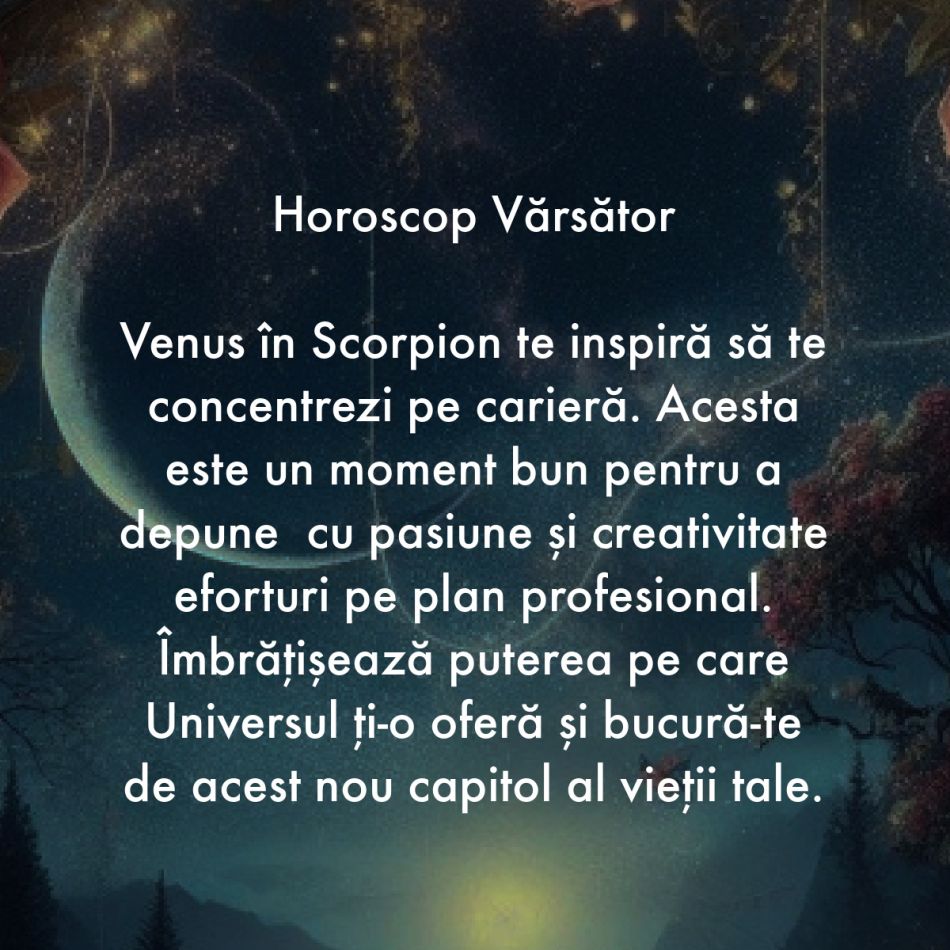 Venus în Scorpion trezește la viață adevăratele dorințe ale inimii. Nu ne mai putem ascunde, vrem totul sau nimic