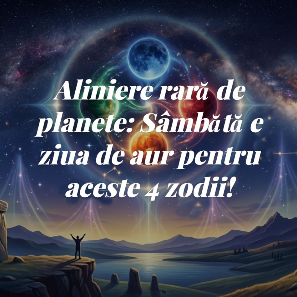 Aliniere rară de planete: Sâmbătă e ziua de aur pentru aceste 4 zodii!