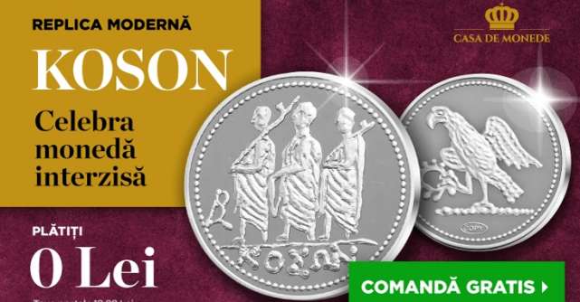 Casa de Monede lansează o replică a KOSON-ului,  celebra monedă dacică acum interzisă