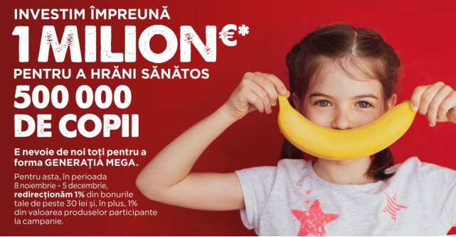 Mega Image va investi 1 milion de euro în educarea copiilor privind alimentația sănătoasă
