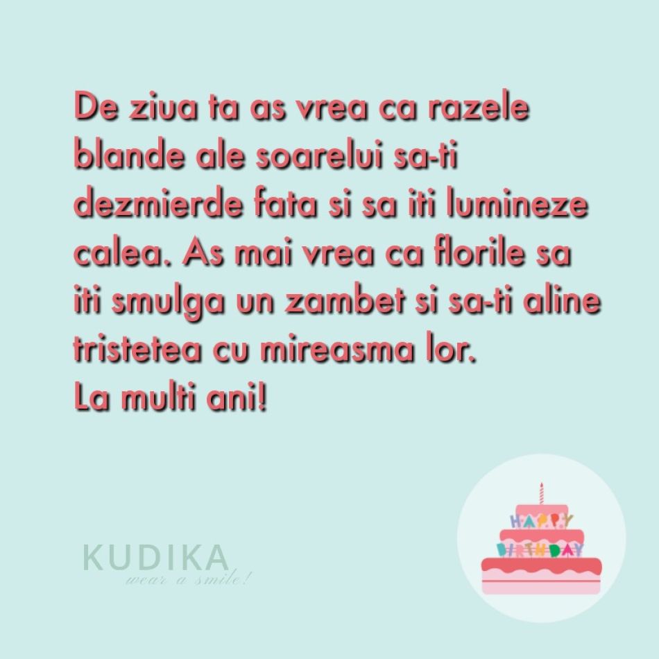 Razele blande ale soarelui sa-ti dezmierde fata! 