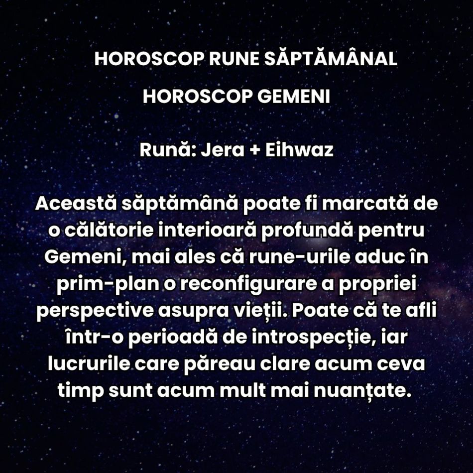 Horoscop Rune săptămâna 9-15 iunie 2025: Secretele noastre interioare trebuie înfruntate cu îndrăzneală