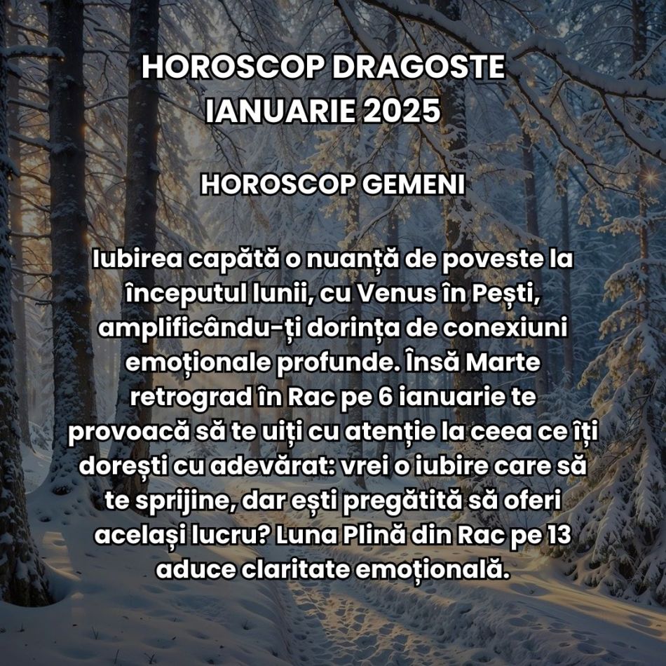 Horoscop dragoste ianuarie 2025: Începem anul cu o lună de visare, vindecare și transformare profundă în tainele inimii