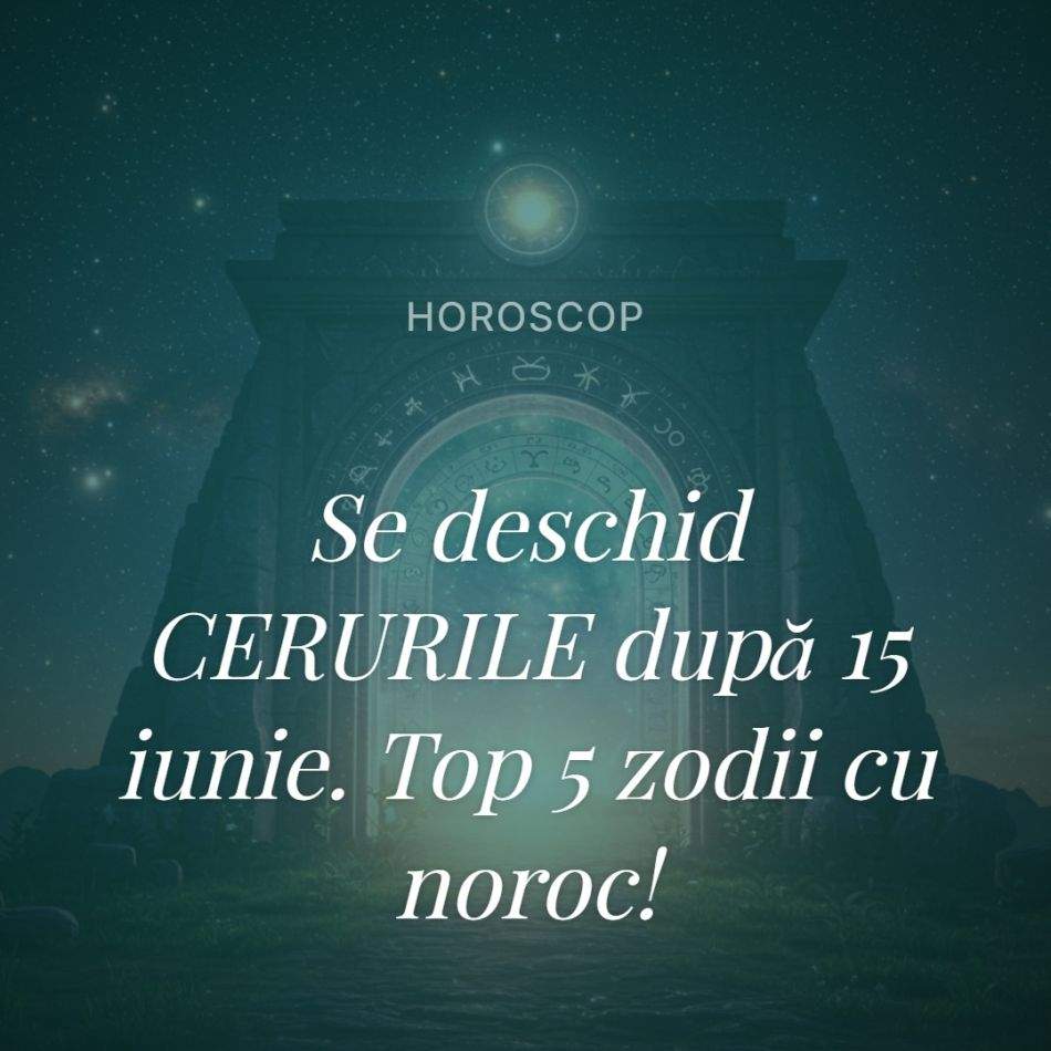 Se deschid CERURILE după 15 iunie. Top 5 zodii cu noroc!