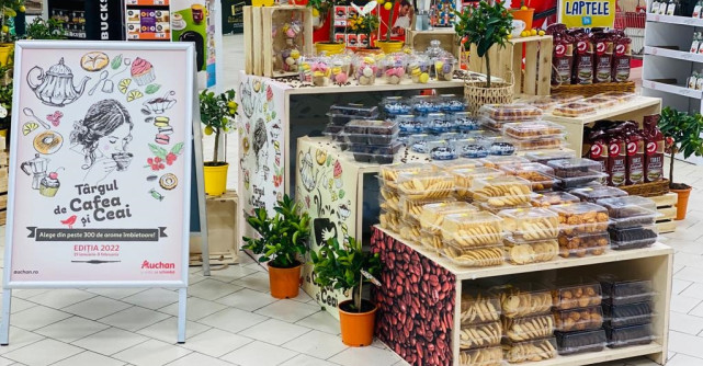 Târgul de Cafea și Ceai Auchan, ajuns la cea de-a X-a ediție, reunește peste 300 de articole în magazine și online