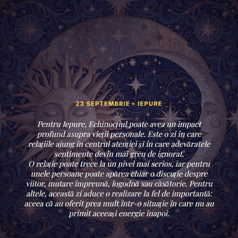Horoscop chinezesc, 23 septembrie: Echinocțiul de Toamnă aduce echilibru. Pentru 5 zodii, Universul pune lucrurile la locul lor