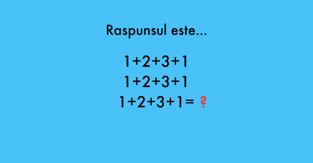 Care este răspunsul corect la această ecuație?