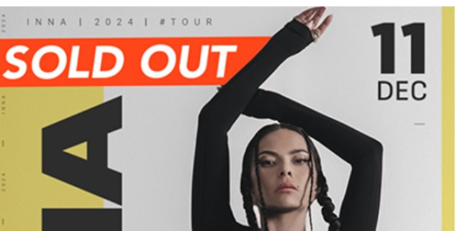  INNA, succes răsunător în Polonia: show sold out în 48 de ore și bilete disponibile pentru un al doilea concert