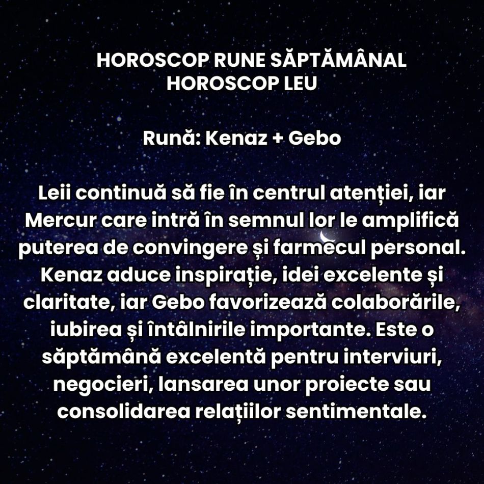 Horoscop Rune săptămâna 3-9 august 2026: Conflictele mocnite pot izbucni din senin! Orgolilul este provocarea majoră a perioadei