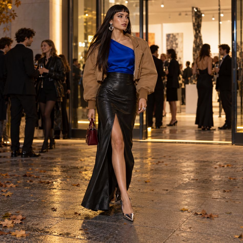 Fusta din piele în 5 ținute de toamnă: cum să construiești un look de toamnă