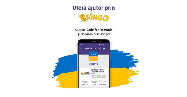 Bringo România susține eforturile Code for Romania de a sprijini refugiații ucraineni