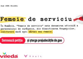 Curățenia nu are gen: VILEDA și Asociația ANAIS lansează campania ”911201”