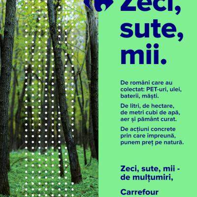 370.000 de PET-uri și 160.000 litri de ulei uzat, colectați în programul de economie circulară Carrefour, Punem Preț pe Plastic
